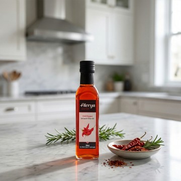 Alerya Acı Kırmızı Biber Çeşnili Zeytinyağı