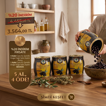 4 Adet Cere XL Gemlik Doğal Yağlı Sele Zeytin Alana 1 Adet Cere XL Gemlik Doğal Yağlı Sele Zeytin BEDAVA